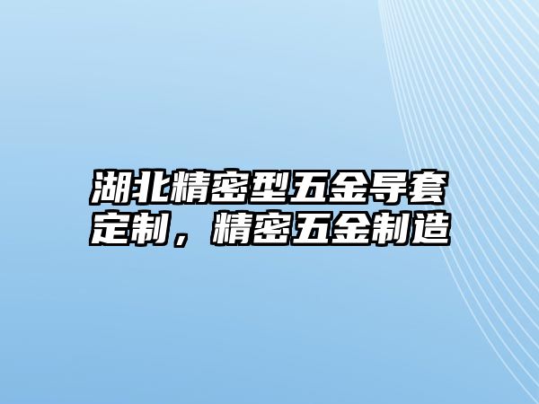 湖北精密型五金導套定制，精密五金制造