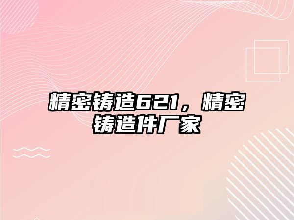 精密鑄造621，精密鑄造件廠家