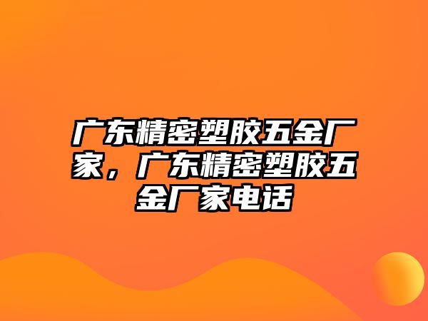 廣東精密塑膠五金廠家，廣東精密塑膠五金廠家電話