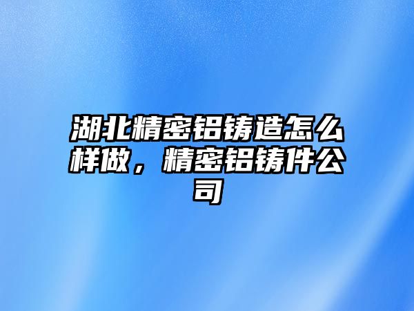 湖北精密鋁鑄造怎么樣做，精密鋁鑄件公司