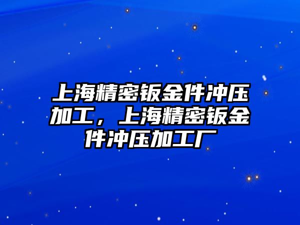 上海精密鈑金件沖壓加工，上海精密鈑金件沖壓加工廠