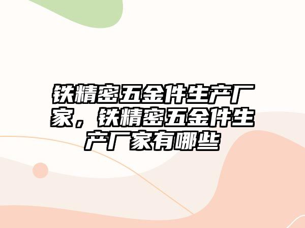 鐵精密五金件生產(chǎn)廠家，鐵精密五金件生產(chǎn)廠家有哪些