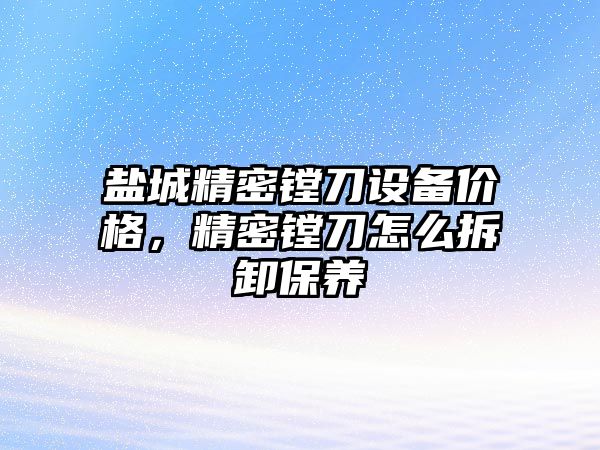 鹽城精密鏜刀設(shè)備價(jià)格，精密鏜刀怎么拆卸保養(yǎng)