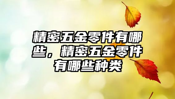 精密五金零件有哪些，精密五金零件有哪些種類