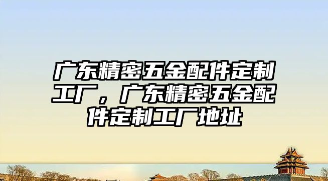 廣東精密五金配件定制工廠，廣東精密五金配件定制工廠地址