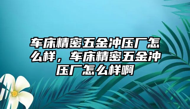 車床精密五金沖壓廠怎么樣，車床精密五金沖壓廠怎么樣啊