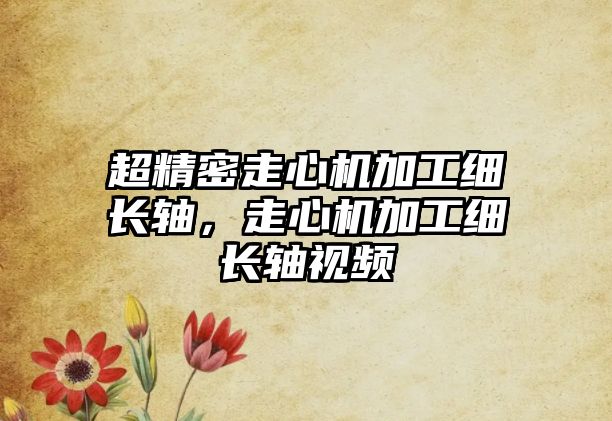 超精密走心機(jī)加工細(xì)長(zhǎng)軸，走心機(jī)加工細(xì)長(zhǎng)軸視頻