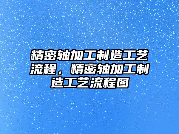 精密軸加工制造工藝流程，精密軸加工制造工藝流程圖