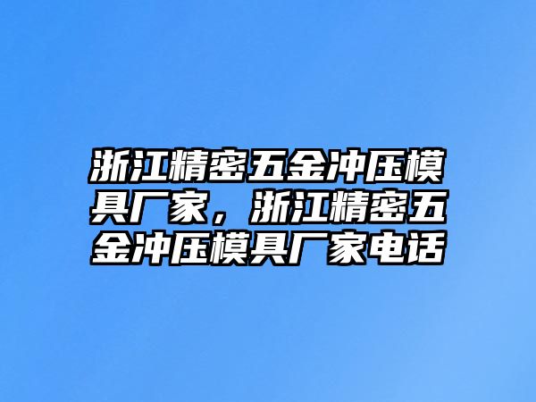 浙江精密五金沖壓模具廠家，浙江精密五金沖壓模具廠家電話