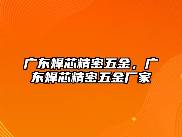 廣東焊芯精密五金，廣東焊芯精密五金廠家