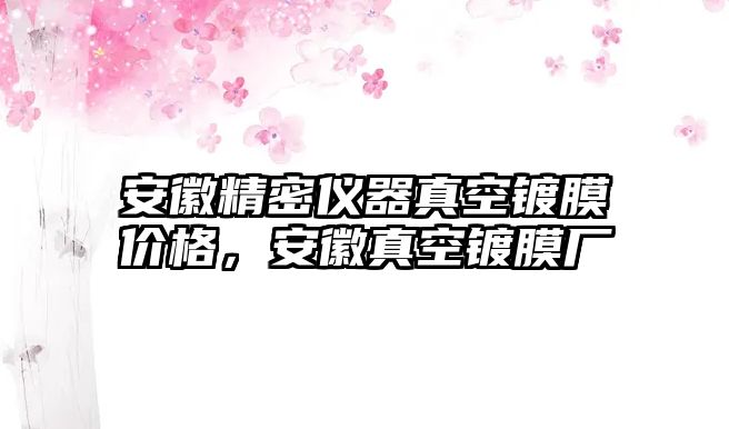 安徽精密儀器真空鍍膜價格，安徽真空鍍膜廠