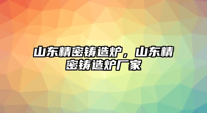 山東精密鑄造爐，山東精密鑄造爐廠家