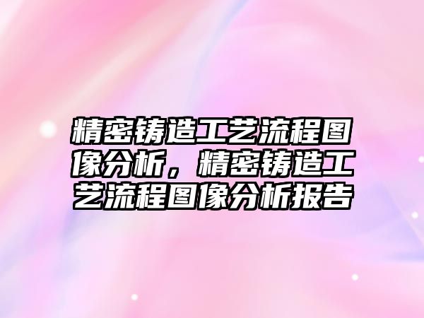 精密鑄造工藝流程圖像分析，精密鑄造工藝流程圖像分析報告