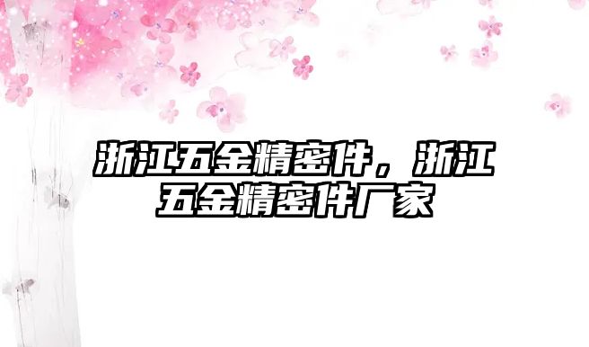 浙江五金精密件，浙江五金精密件廠家