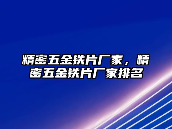 精密五金鐵片廠家，精密五金鐵片廠家排名