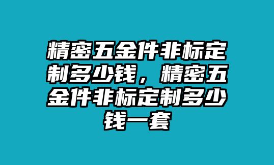 精密五金件非標定制多少錢，精密五金件非標定制多少錢一套