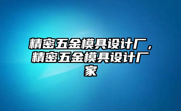 精密五金模具設(shè)計(jì)廠，精密五金模具設(shè)計(jì)廠家