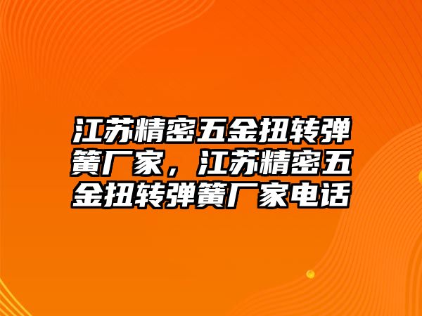 江蘇精密五金扭轉彈簧廠家，江蘇精密五金扭轉彈簧廠家電話