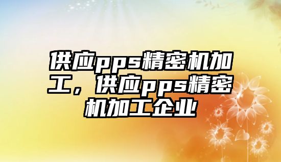 供應pps精密機加工，供應pps精密機加工企業(yè)