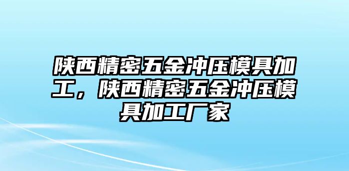 陜西精密五金沖壓模具加工，陜西精密五金沖壓模具加工廠家