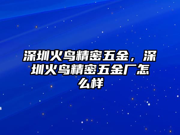 深圳火鳥精密五金，深圳火鳥精密五金廠怎么樣