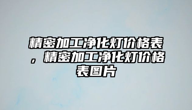 精密加工凈化燈價格表，精密加工凈化燈價格表圖片