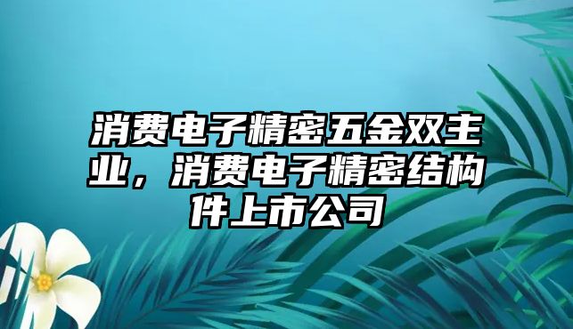 消費電子精密五金雙主業(yè)，消費電子精密結(jié)構(gòu)件上市公司