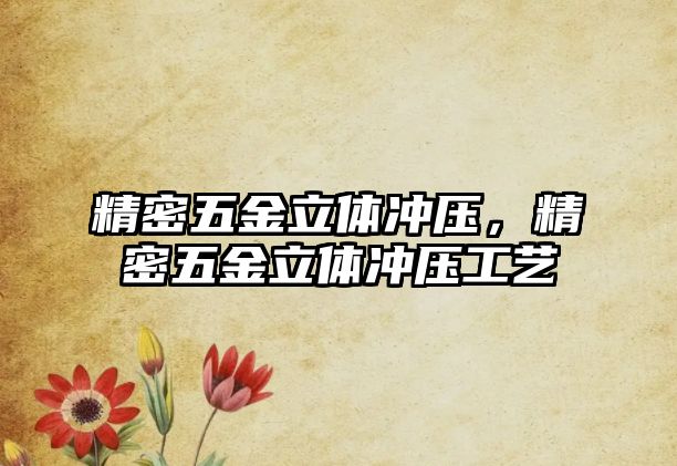 精密五金立體沖壓，精密五金立體沖壓工藝