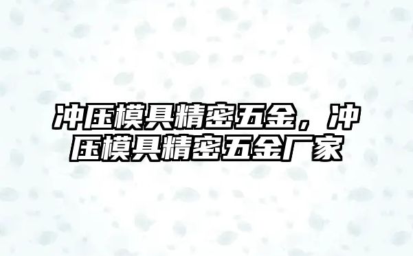 沖壓模具精密五金，沖壓模具精密五金廠家