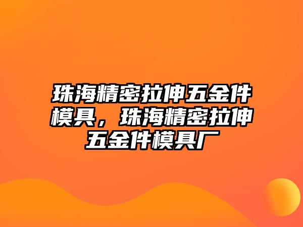 珠海精密拉伸五金件模具，珠海精密拉伸五金件模具廠