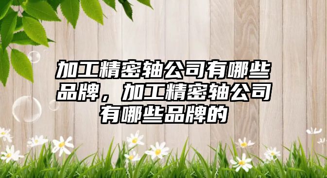 加工精密軸公司有哪些品牌，加工精密軸公司有哪些品牌的