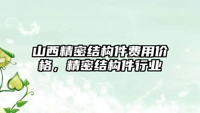 山西精密結(jié)構(gòu)件費(fèi)用價(jià)格，精密結(jié)構(gòu)件行業(yè)