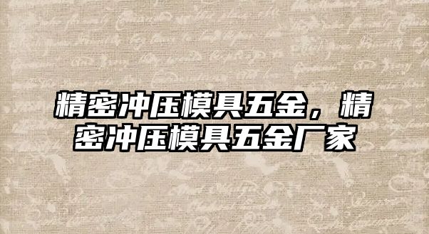 精密沖壓模具五金，精密沖壓模具五金廠家