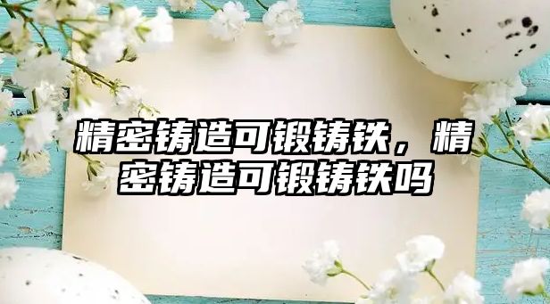 精密鑄造可鍛鑄鐵，精密鑄造可鍛鑄鐵嗎