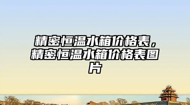 精密恒溫水箱價格表，精密恒溫水箱價格表圖片