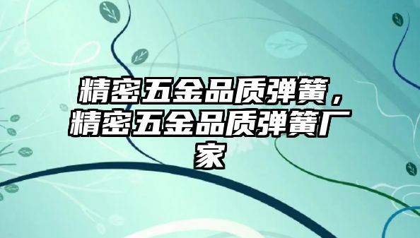 精密五金品質(zhì)彈簧，精密五金品質(zhì)彈簧廠家