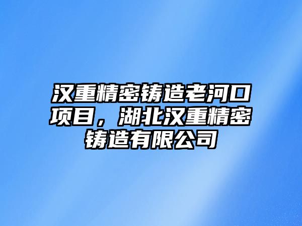 漢重精密鑄造老河口項目，湖北漢重精密鑄造有限公司