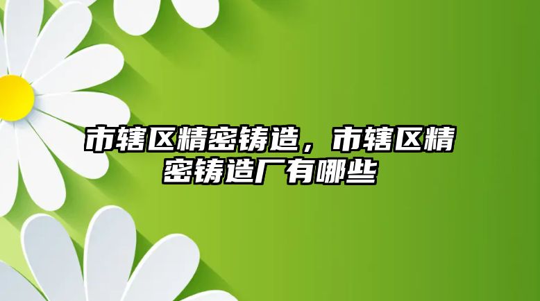 市轄區(qū)精密鑄造，市轄區(qū)精密鑄造廠有哪些