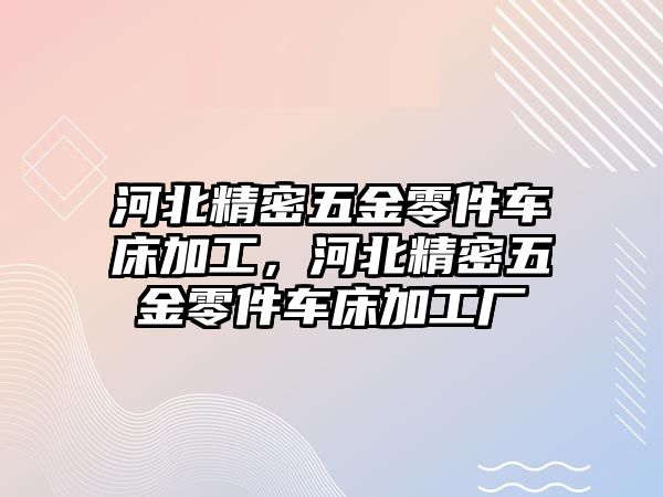 河北精密五金零件車床加工，河北精密五金零件車床加工廠