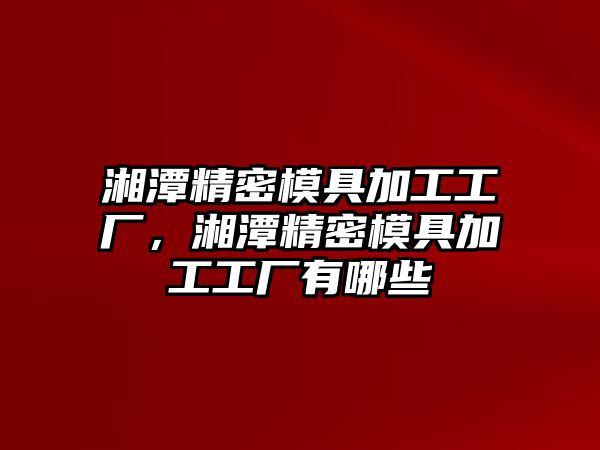 湘潭精密模具加工工廠，湘潭精密模具加工工廠有哪些