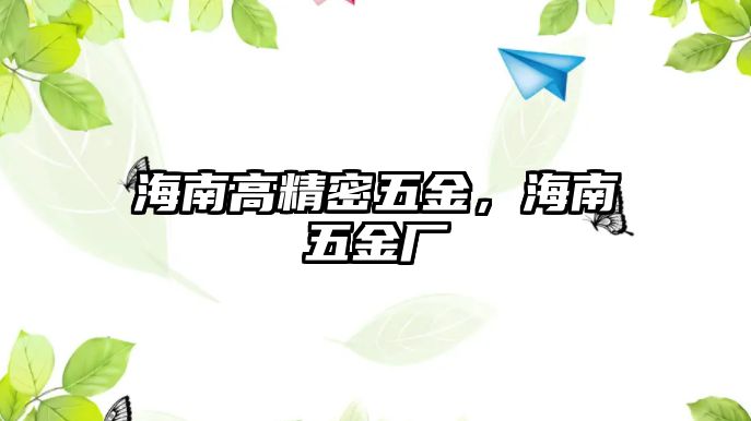 海南高精密五金，海南五金廠