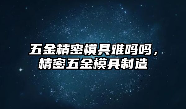 五金精密模具難嗎嗎，精密五金模具制造