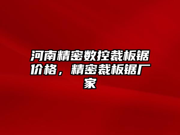 河南精密數(shù)控裁板鋸價格，精密裁板鋸廠家