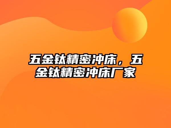 五金鈦精密沖床，五金鈦精密沖床廠家