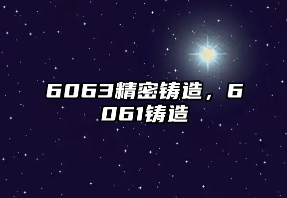 6063精密鑄造，6061鑄造