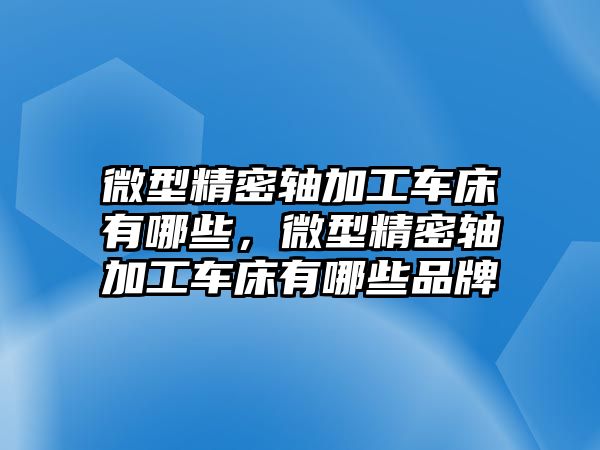 微型精密軸加工車床有哪些，微型精密軸加工車床有哪些品牌