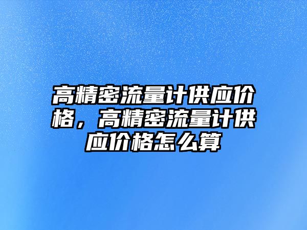 高精密流量計供應價格，高精密流量計供應價格怎么算