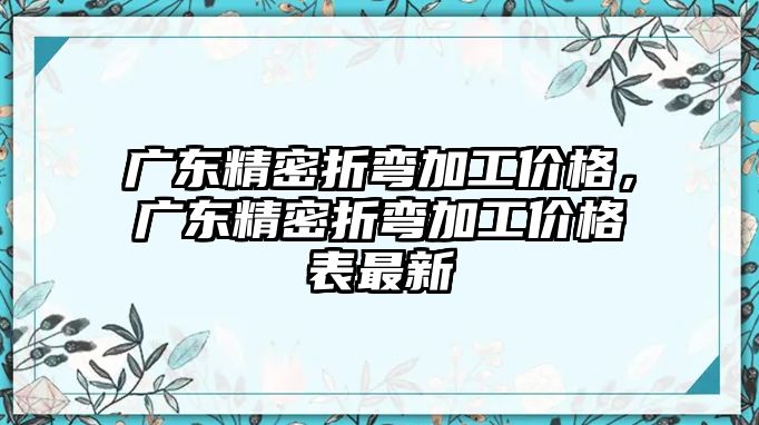 廣東精密折彎加工價(jià)格，廣東精密折彎加工價(jià)格表最新