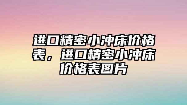 進(jìn)口精密小沖床價格表，進(jìn)口精密小沖床價格表圖片