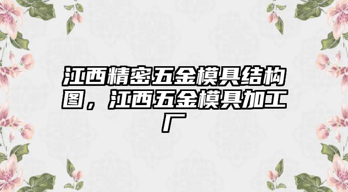 江西精密五金模具結(jié)構(gòu)圖，江西五金模具加工廠